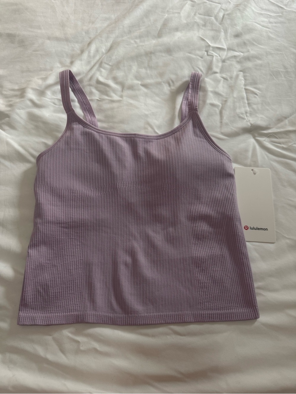 lululemon Ebb to Street Scoop Cropped Tank B/C- Lilac Play